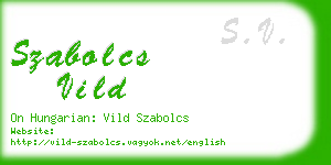 szabolcs vild business card